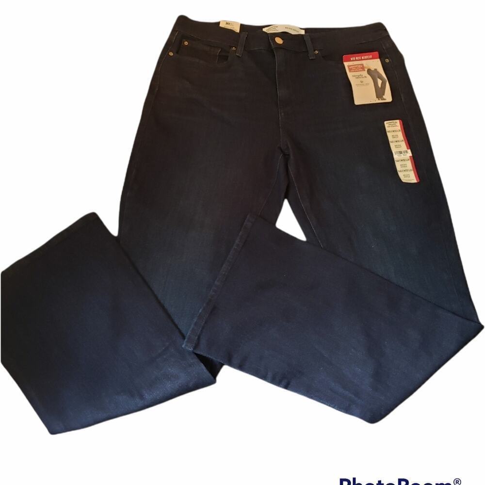 LEVIS MIDRISE BOOTCUT NEW DARK WASH JEANS SIZE SIZE 32